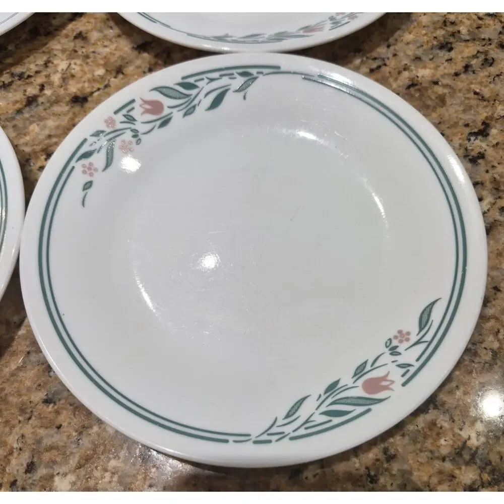 Corelle Rosemarie Bread & Butter Dessert Plates 6.75” (Set of 4)